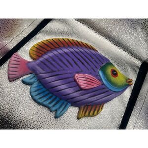 TONALA Las Marias Mexico Hand Painted Pottery Fish Wall Decor